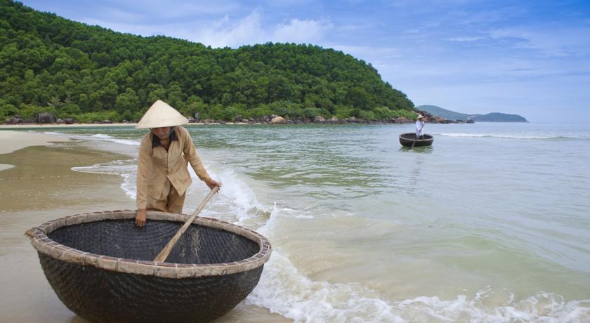 Local fisherwomen at Lang Co Beach - Vietnam Beach Vacation