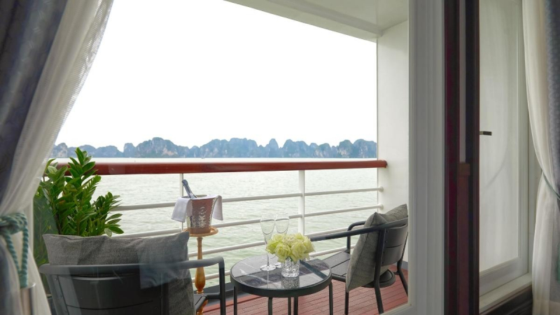 Airy seating area at Deluxe Balcony