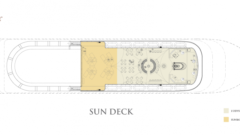 Paradise Elegance Cruise Sun Deck Plan