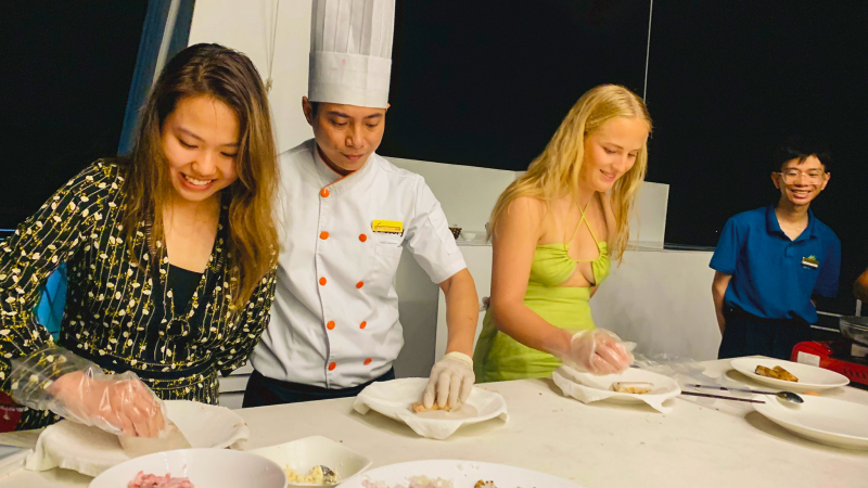 Guests Try Cooking Class
