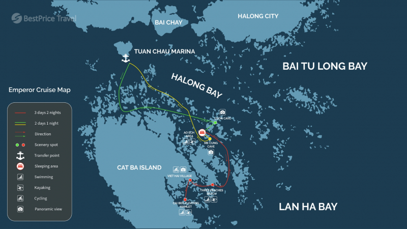 Emperor Halong Bay Cruise Map