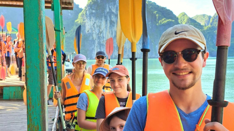 Enjoy Happy Kayaking With Family In Lan Ha Bay