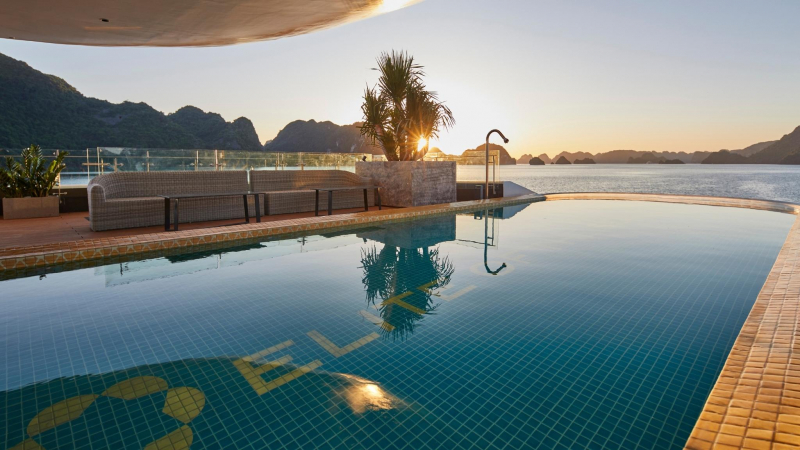 Dive In And Adore Ha Long Bay's Scenery By The Pool