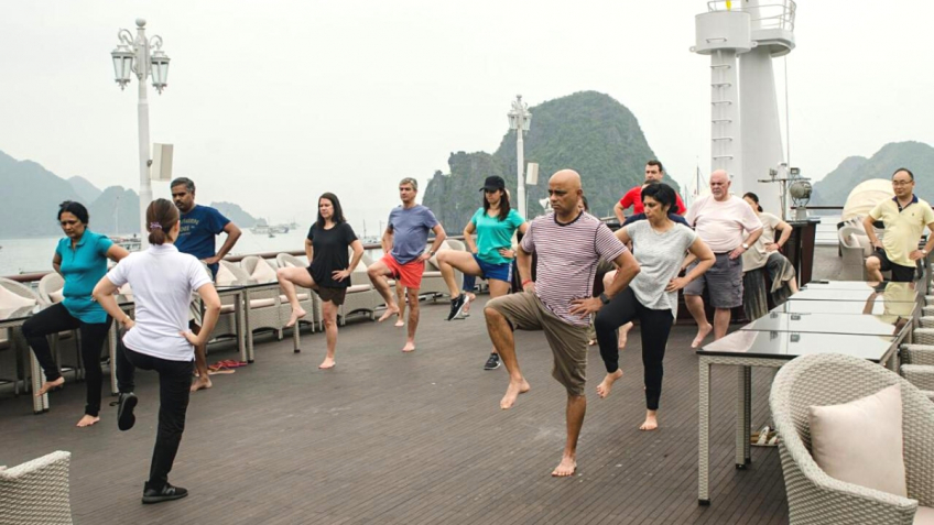 Practice Tai Chi on the Sundeck
