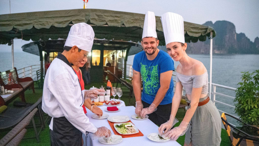 Join Vietnamese Cooking Class on cruise