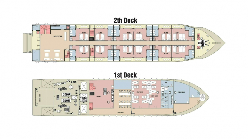 Sky Cruise Deckplan 1st and 2nd Deck
