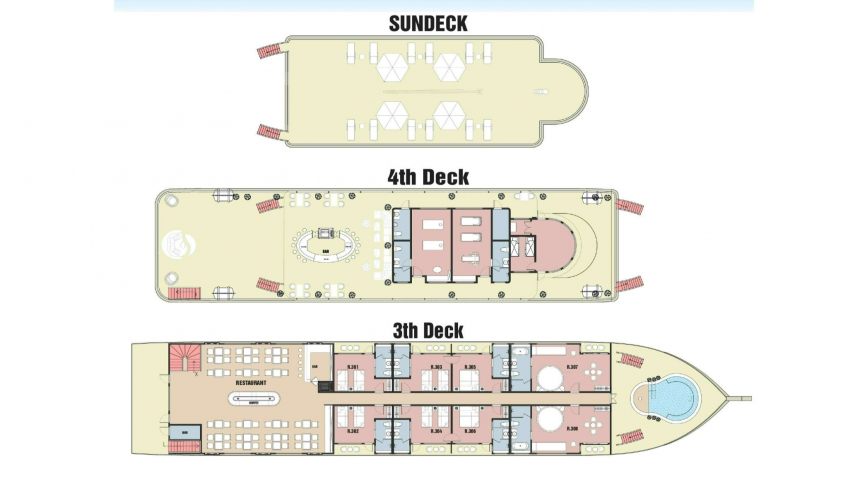 Sky Cruise Deckplan 3rd and 4th Deck