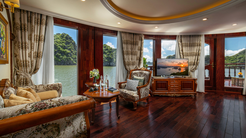 The luxury suite onboard