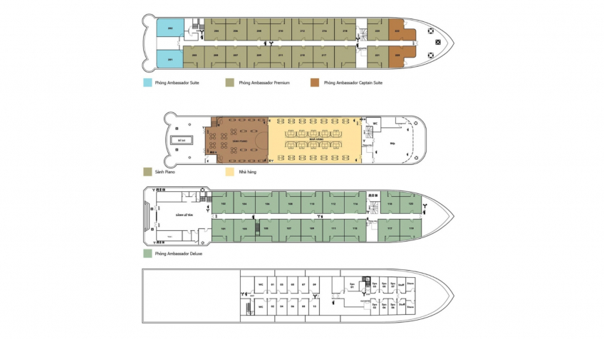 Ambassador Cruise Deck Plan 1