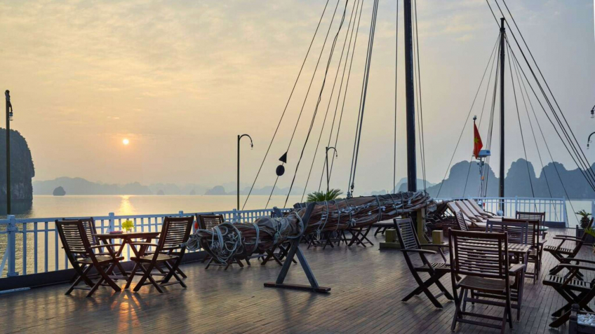 Perfect Sundeck For Admiring The Scenery Of Halong Bay