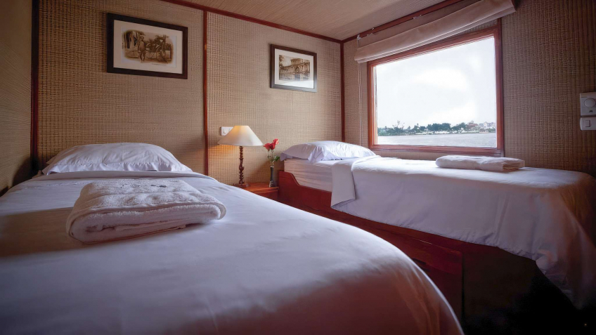 Standard Cabin with twin beds for Mekong journey