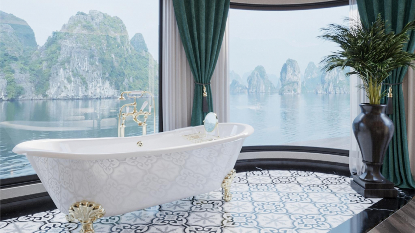 Bathtub with Huge Ocean-view Window