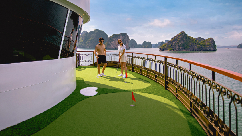 Try mini golf course onboard