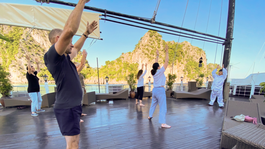 Join Tai Chi class on the Sundeck