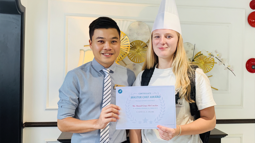 Gain cooking class certificate