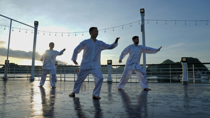 Practice Tai Chi On The Sundeck