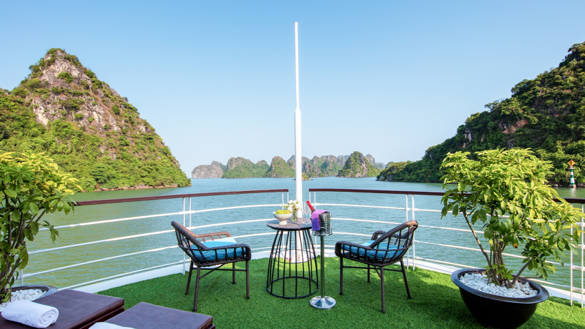 Halong Bay Beauty Over Private Terrace