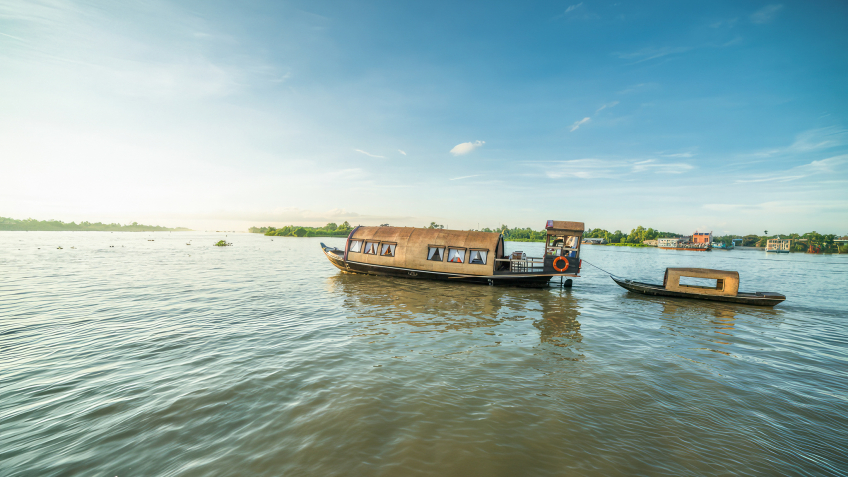 Song Xanh Private Boat Among Mekong River