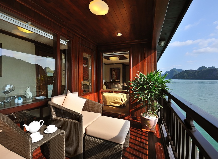 Private Balcony with seating area