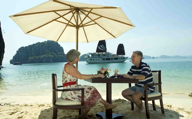 Legend Halong Cruise Lunch on Beach