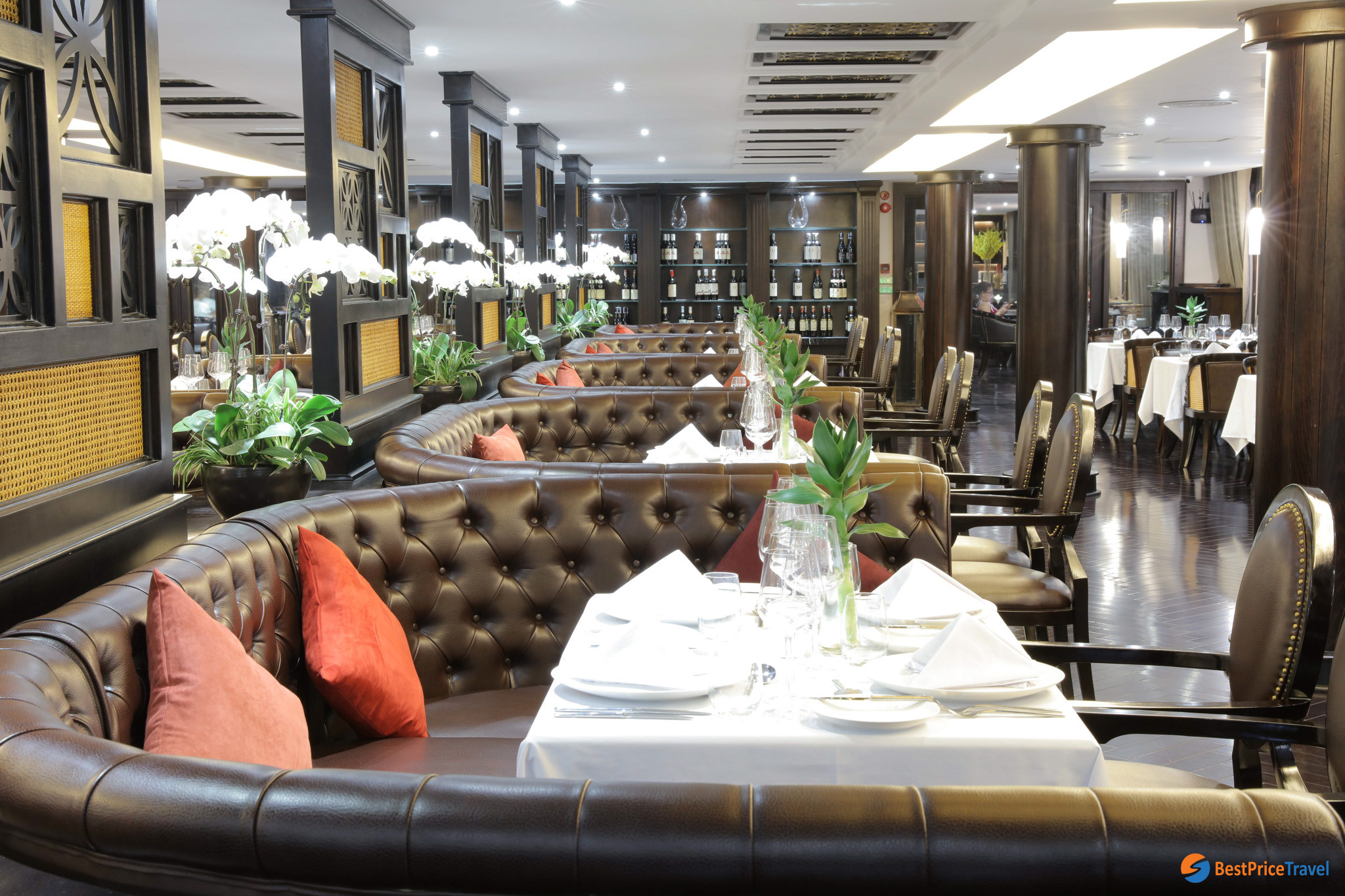 Ambassador Cruise Restaurant Set Table