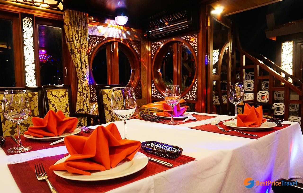 Romantic dinner at a luxury Oriental Restaurant