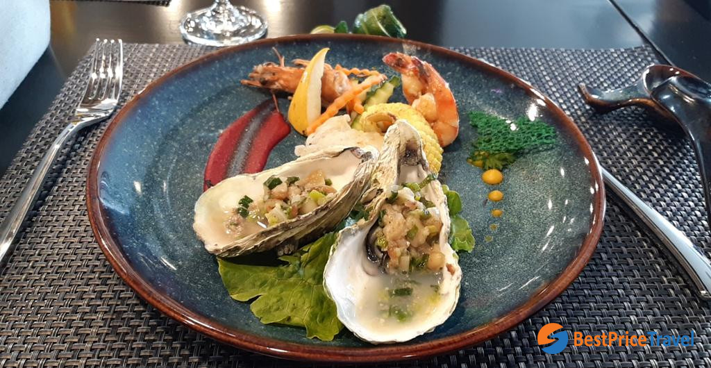 Seafood cuisine on Sena