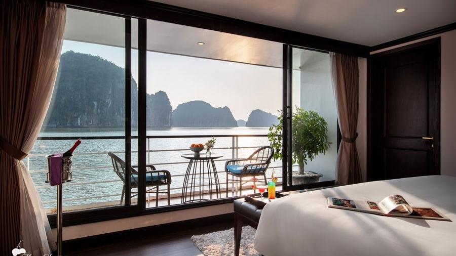Stunning view of Lan Ha Bay from Ocean Suite