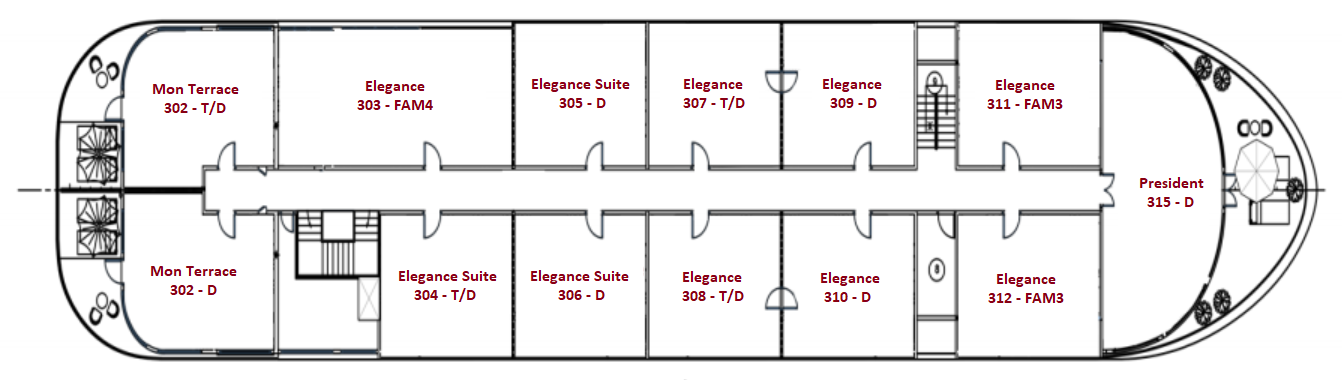 Deck plan of third floor