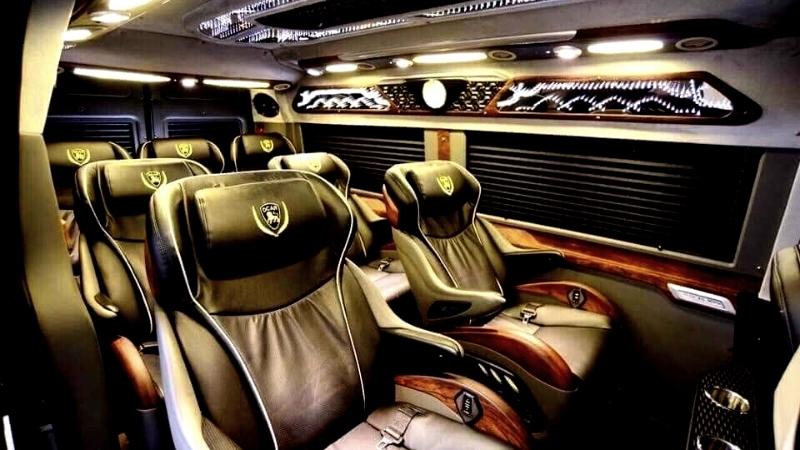 Deluxe Limousine with elegant leather seats