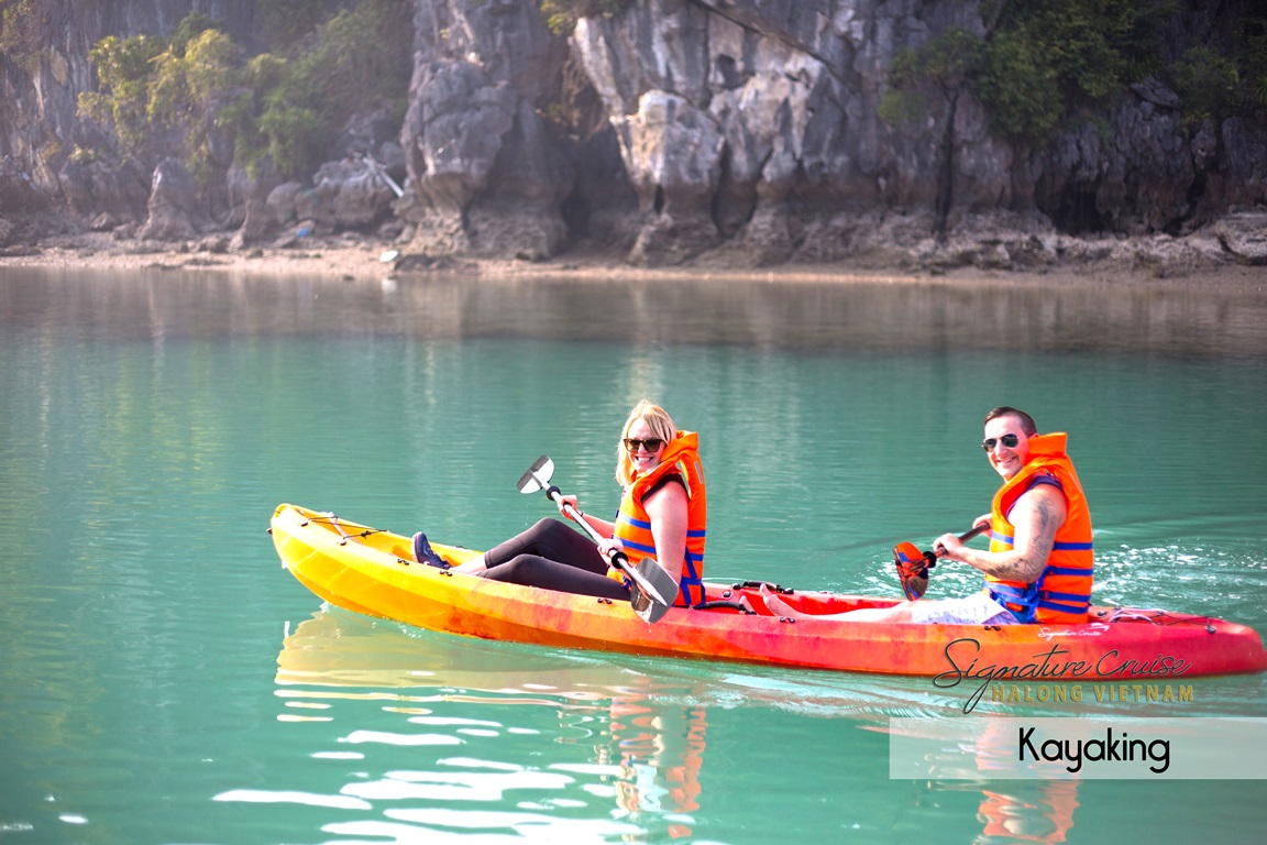 Kayaking on Thien Canh Son Caves