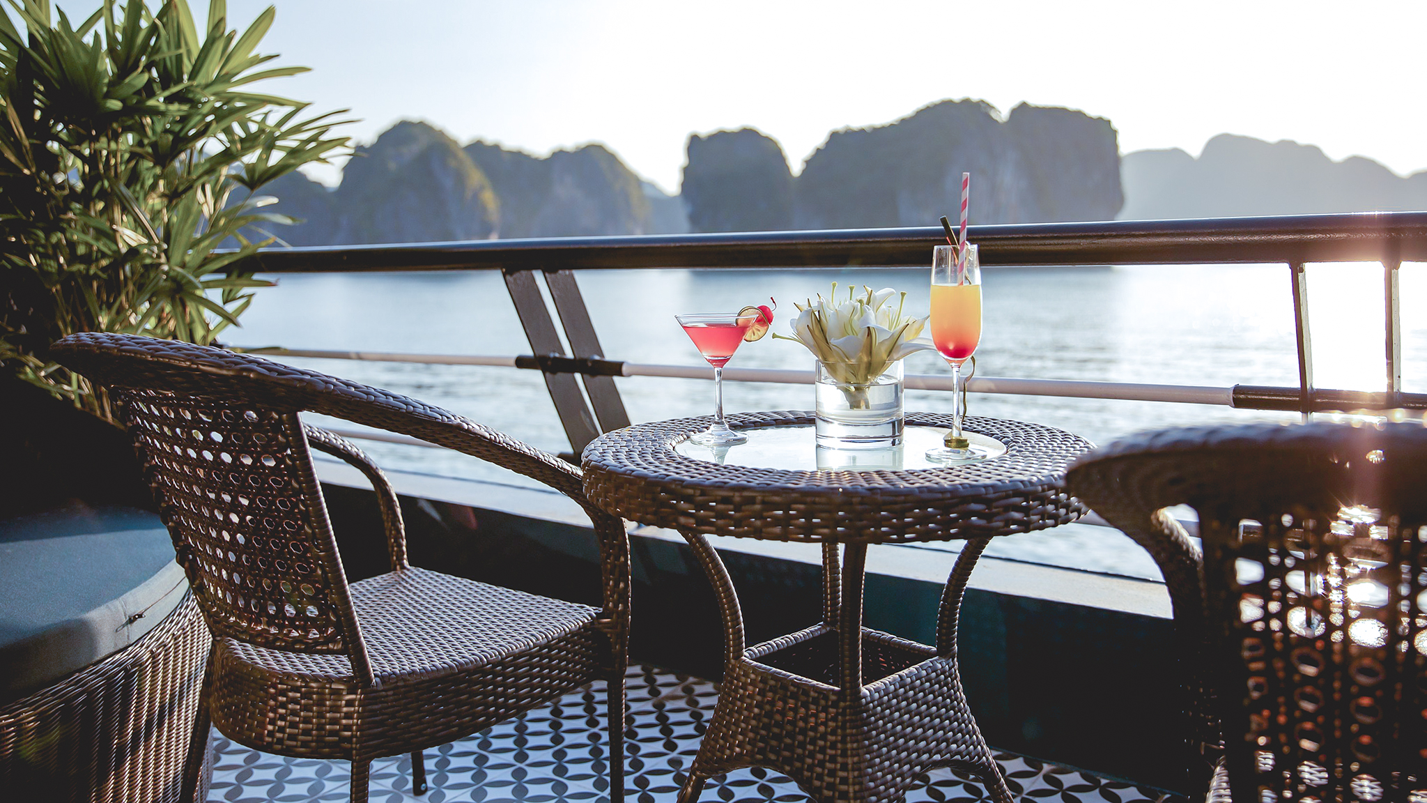 Enjoy cocktail on hand in your private balcony