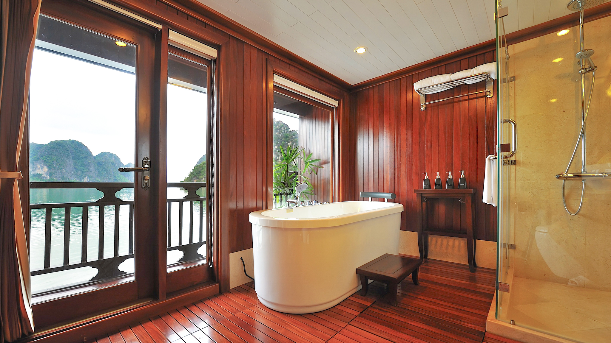 Airy Bathroom With Private Balcony