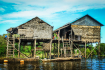 Houses On Stilts In Kampong Phluk Village