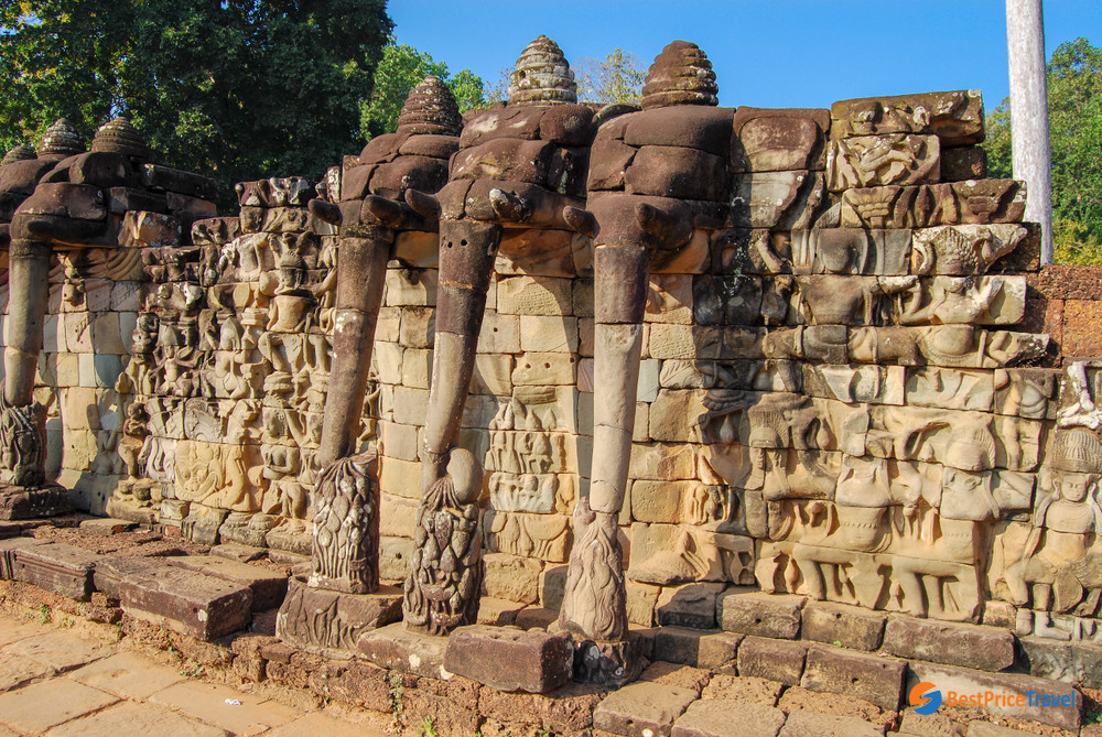 Stupas in Terrace of the Elephants