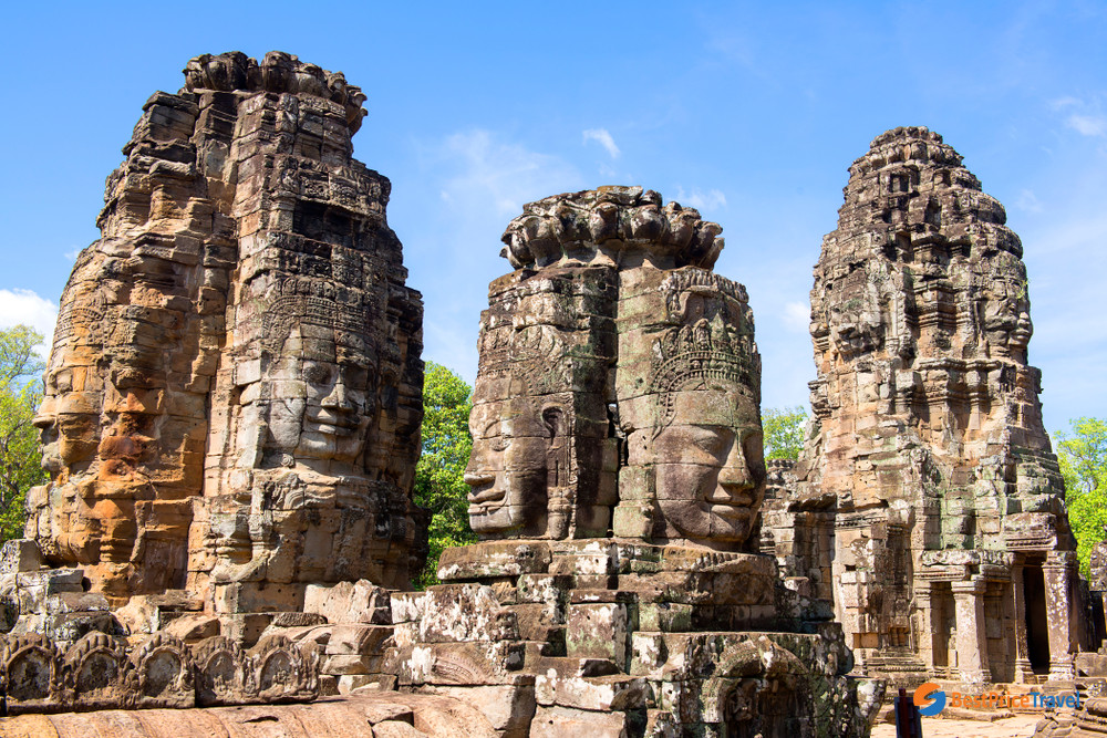 Stone faces in Bayon Temple 