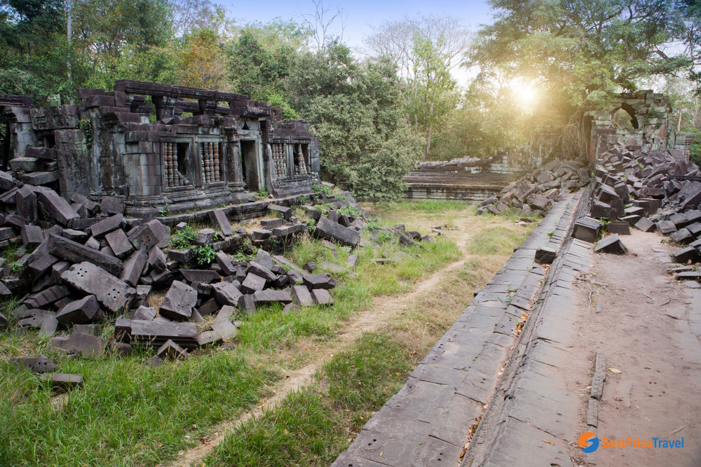 The ruined Beng Mealea temple in the Koh Ker comlex
