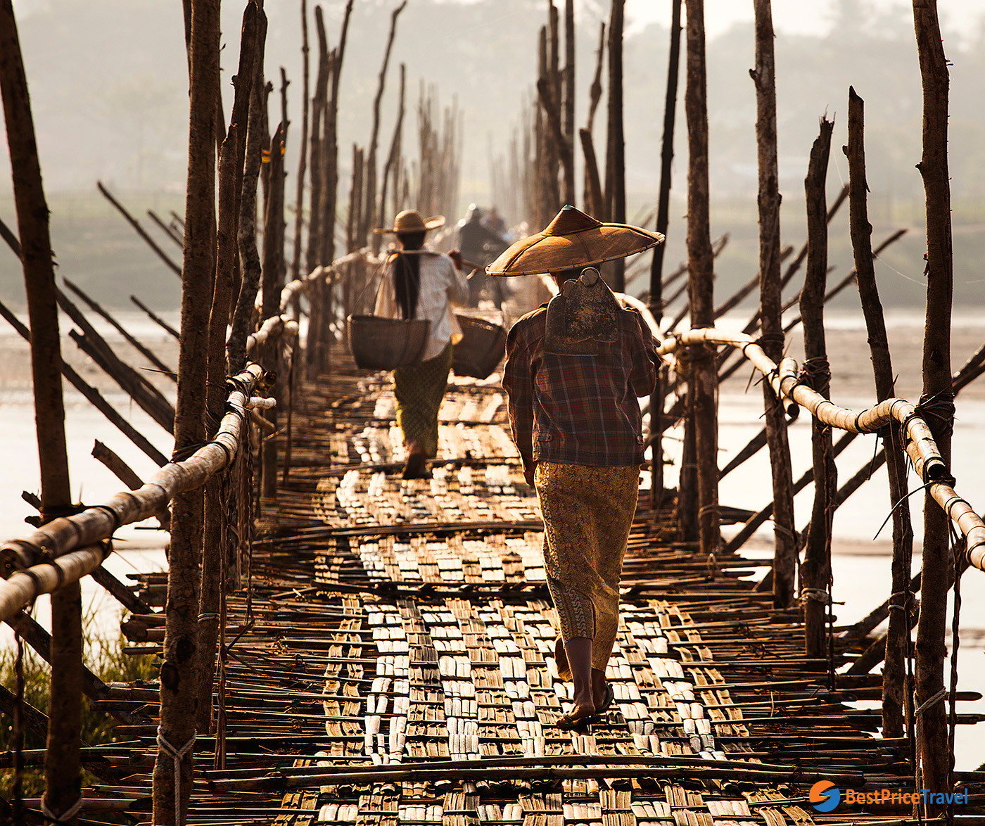 The Bamboo Bridge in Bhamo