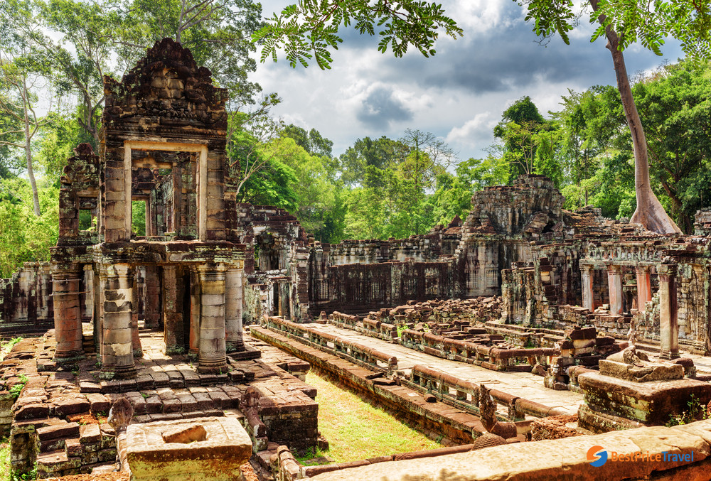 Mysterious Preah Khan temple in the jungle