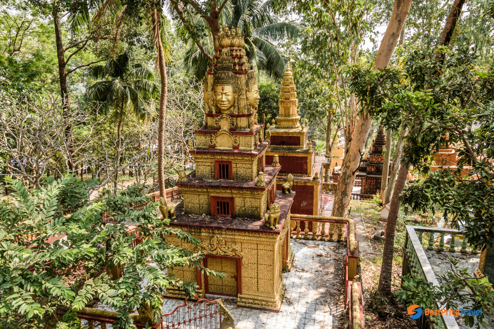 Buddhist constructions are seen around Wat Leu