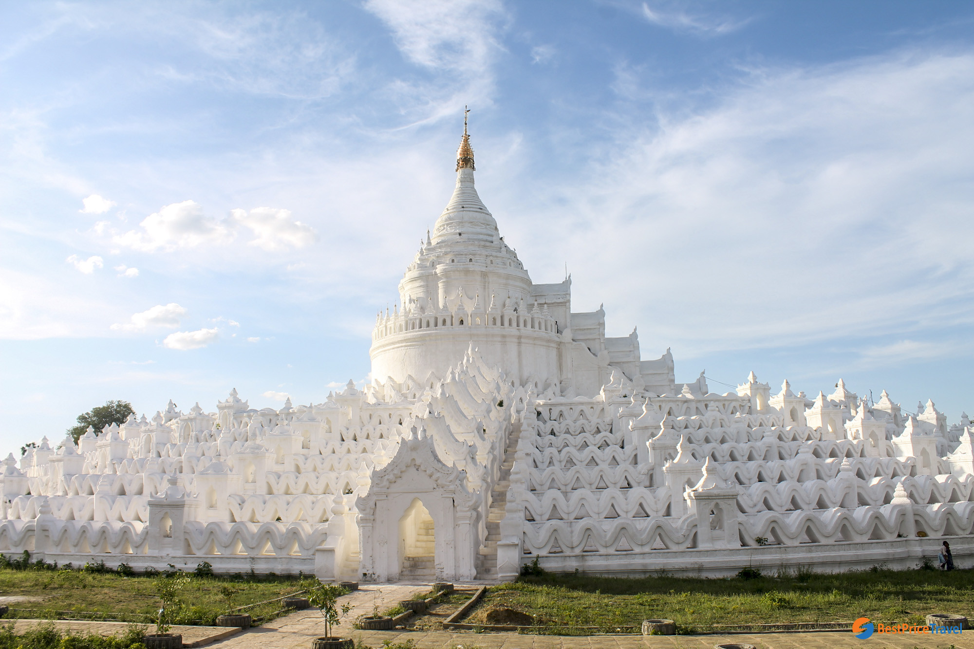 The Hsinbyume Pagoda in white