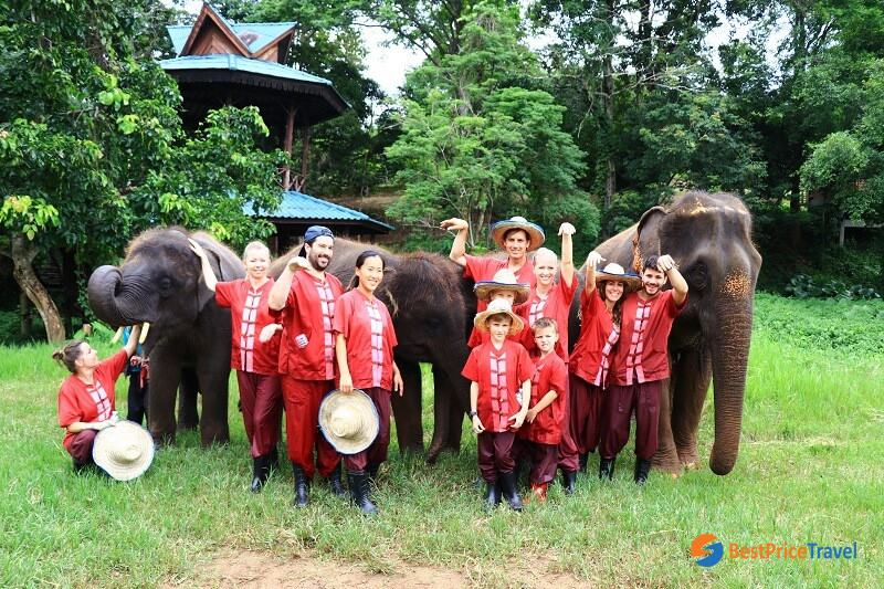 Tourists visit Elephant Rescue Park