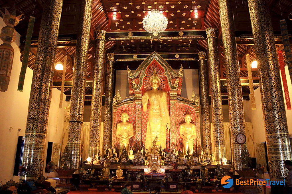 The interior of Wat Phra Singh