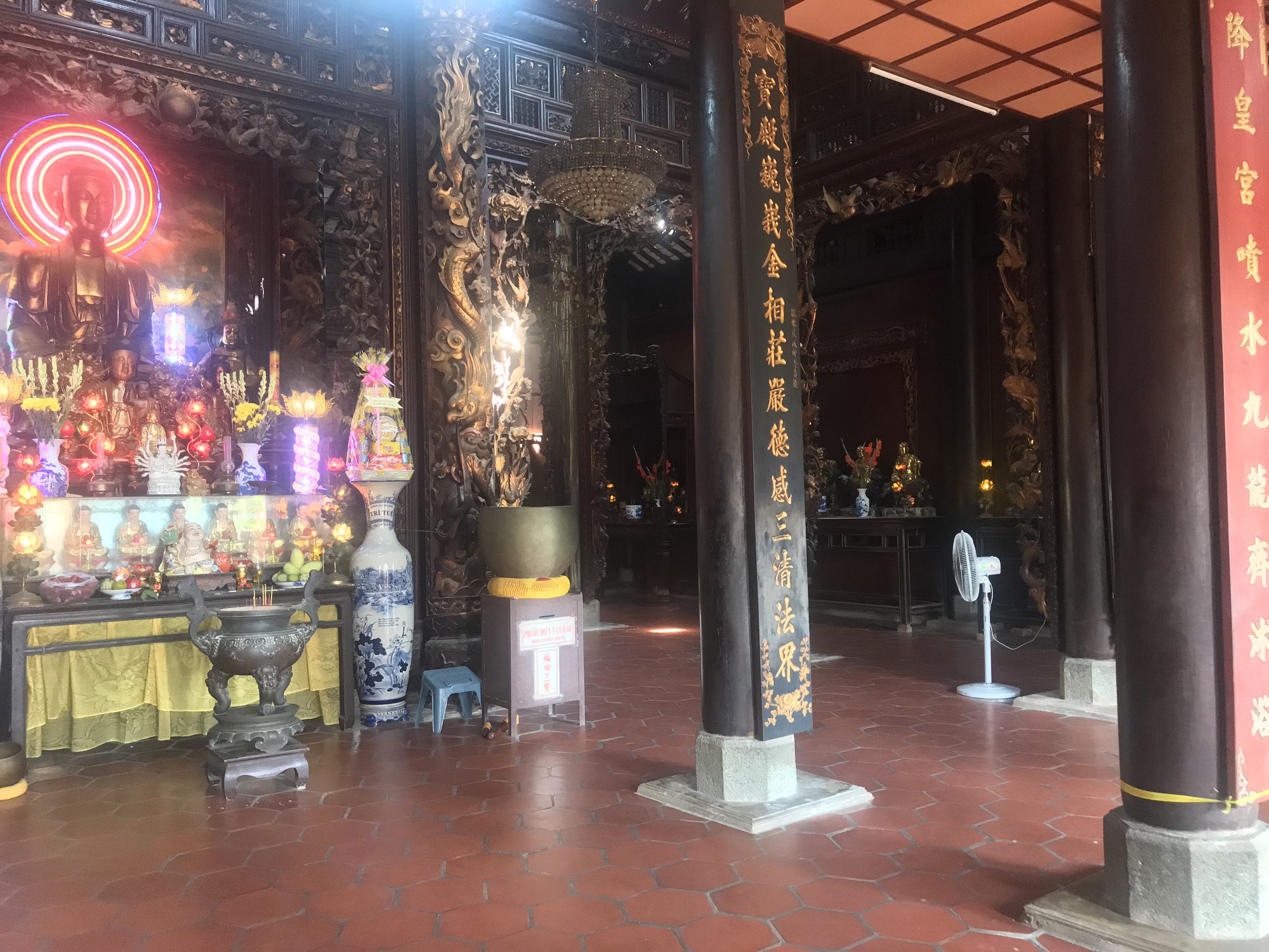Inside Vinh Trang Pagoda