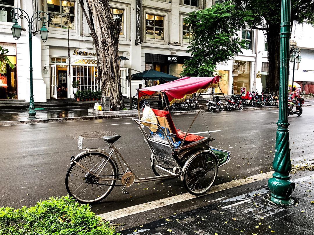Riding Cyclo in Hanoi