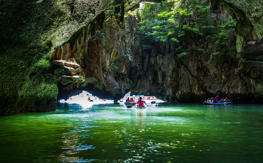Explore Caves At Phang Nga Bay