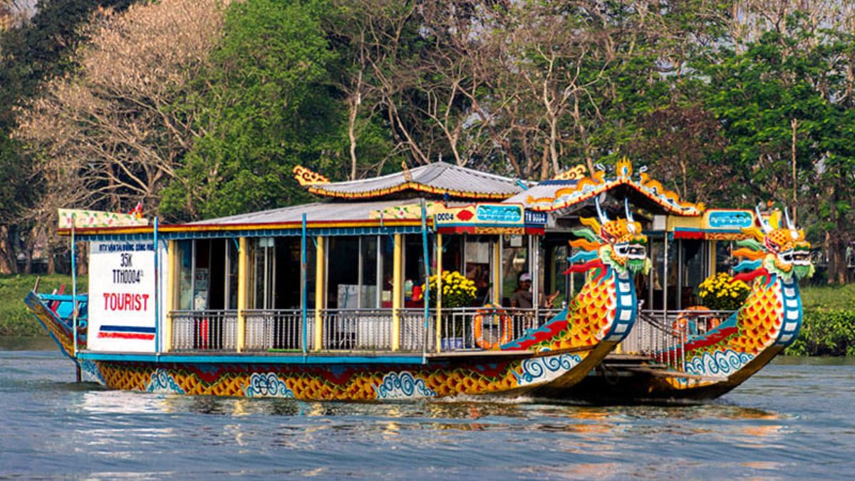Dragon Boat Trip On Huong River