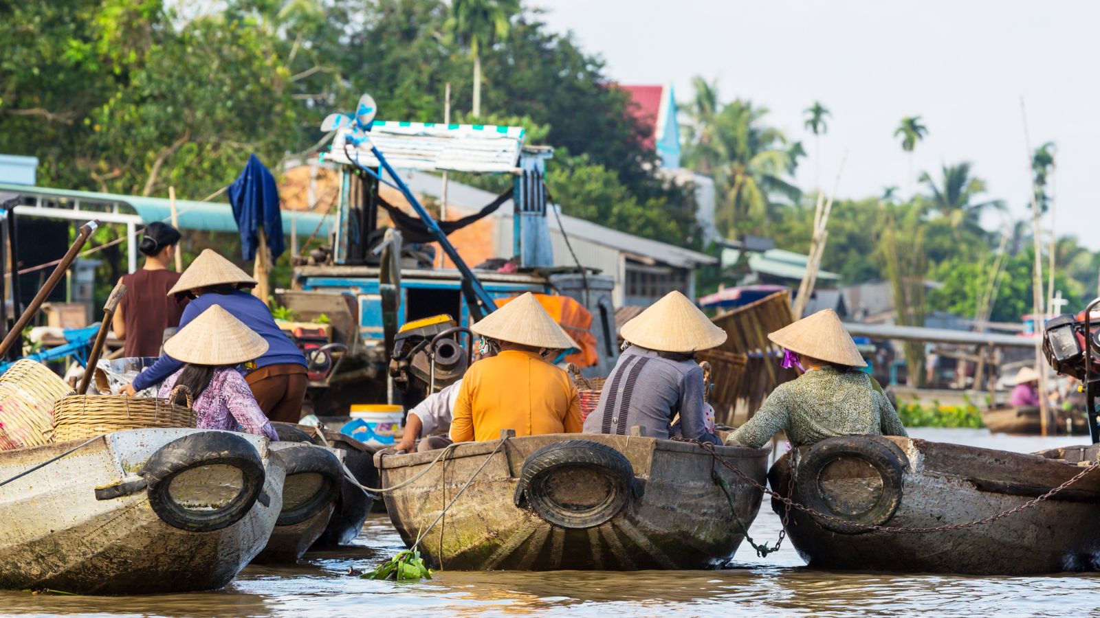 The Mekong Delta Floating Market