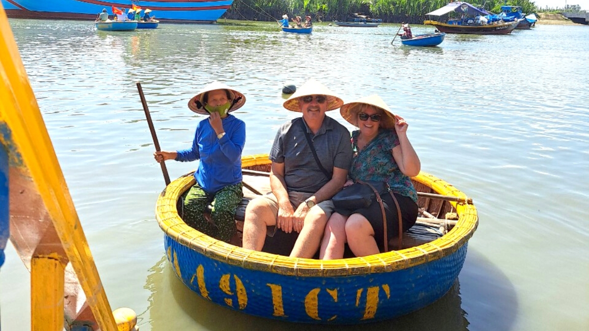 Exciting Basket Boat Ride Rowed By Local In Hoi An