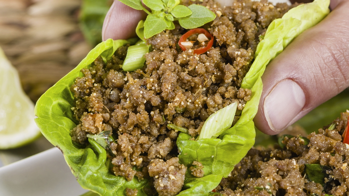 Larb Is A Salad That Made With Meat Or Seafood